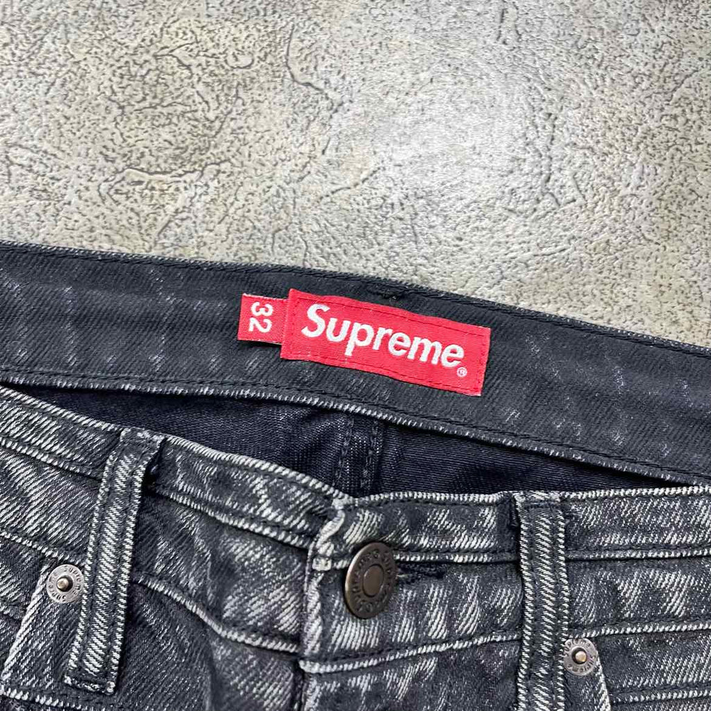 Supreme Pant "LAYERED DENIM" Black Used Size 32