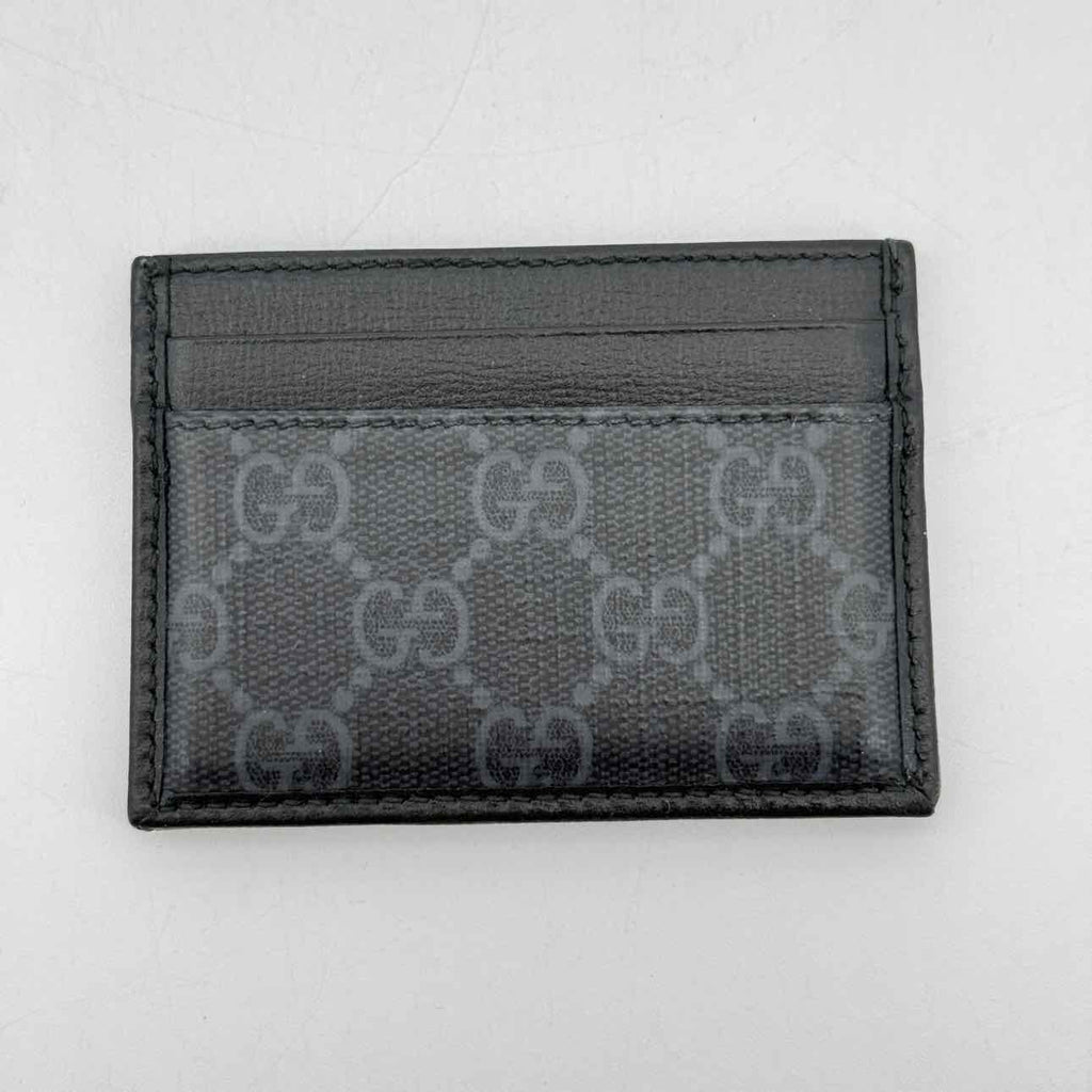 Gucci Card Holder "INTERLOCKING G" Used Black Size OS
