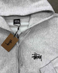 Stussy Zip Up "BASIC LOGO" Grey New Size 2XL