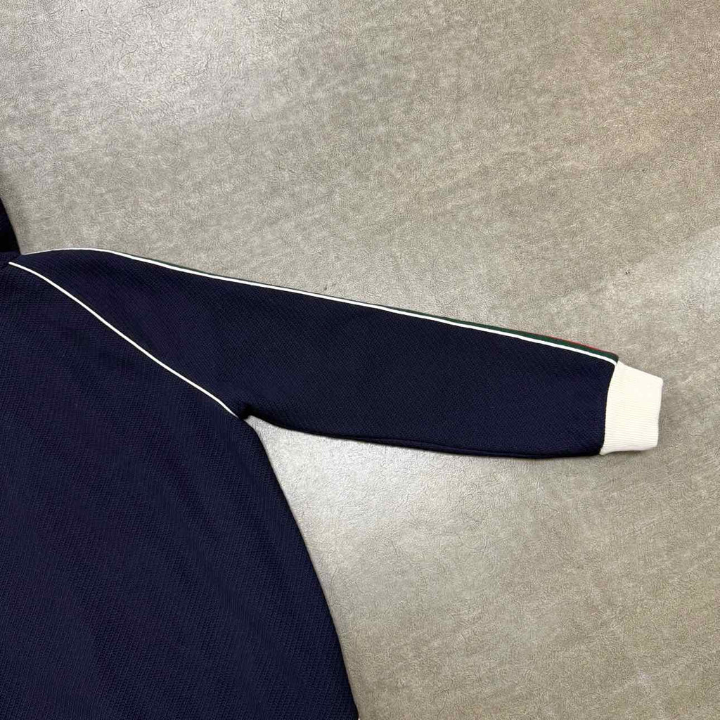 Gucci Zip Up "STRIPED LOGO" Navy Used Size XL