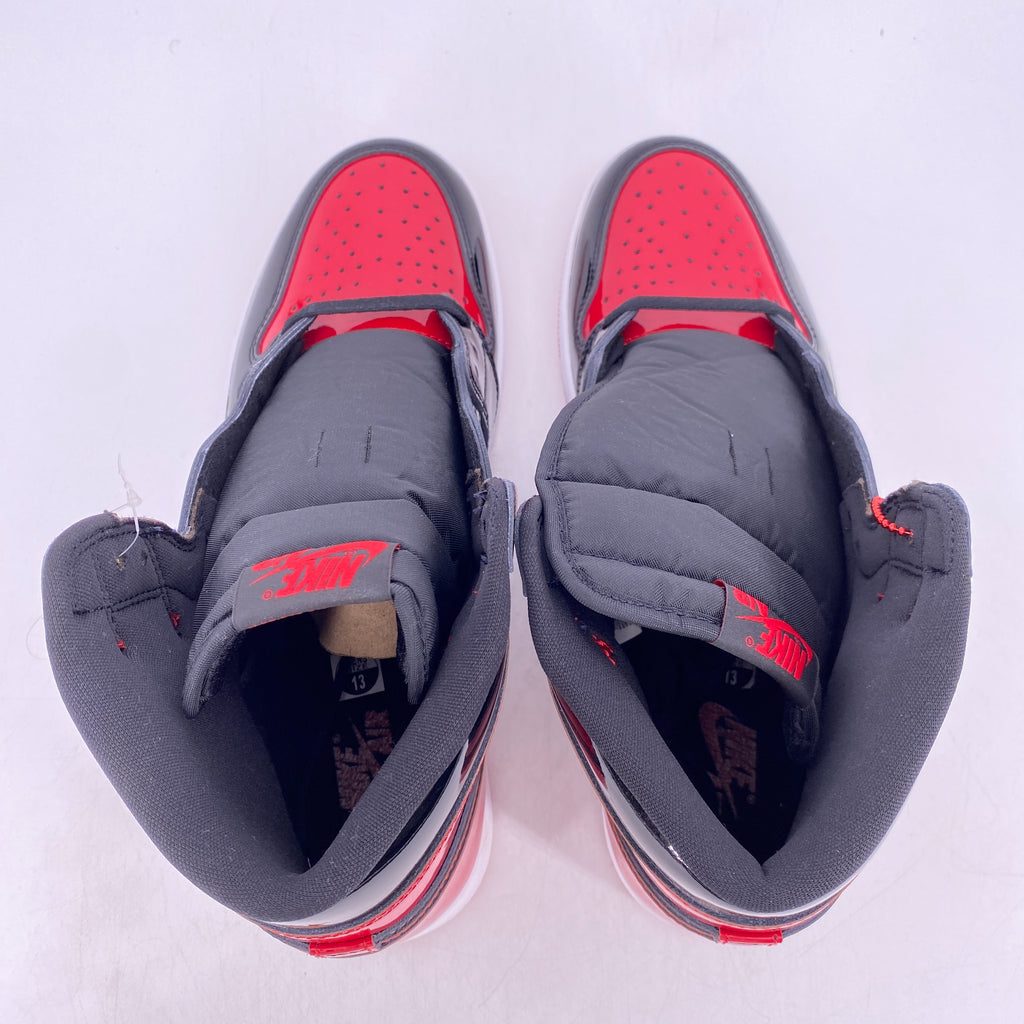 Air Jordan 1 Retro High OG "Patent Bred" 2021 New Size 13