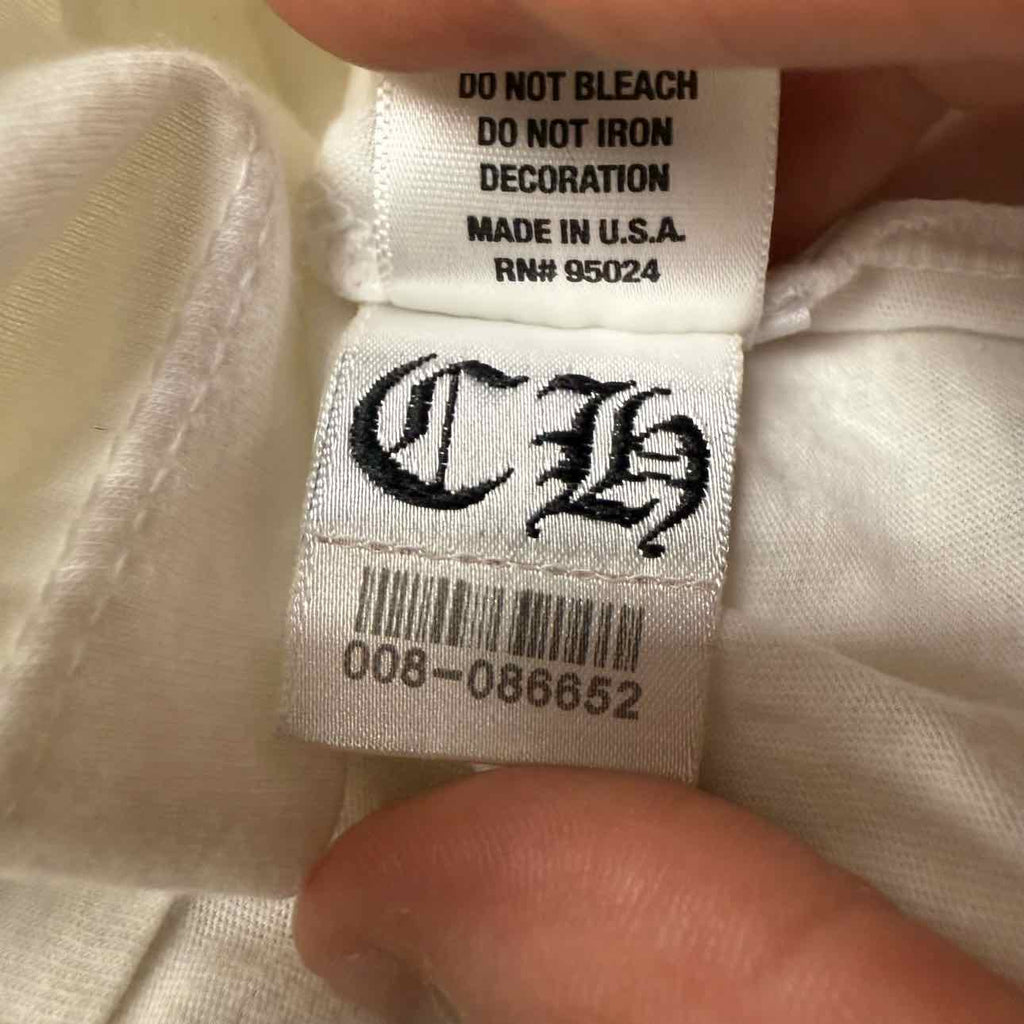Chrome Hearts T-Shirt "FLEUR" White Used Size S