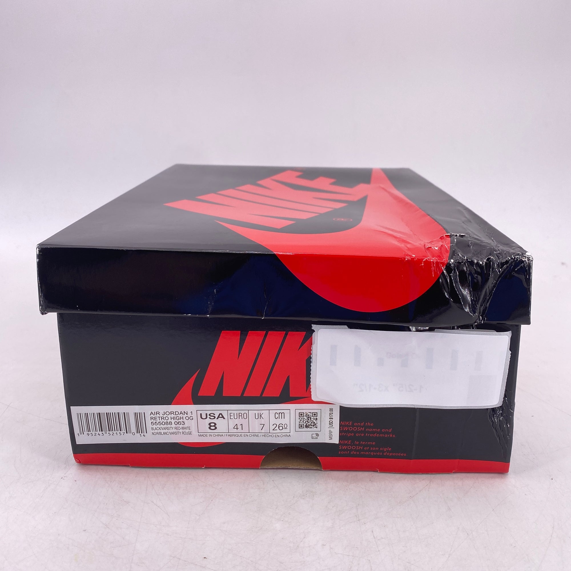 Air Jordan 1 Retro High &quot;Bred Patent&quot; 2021 New Size 8