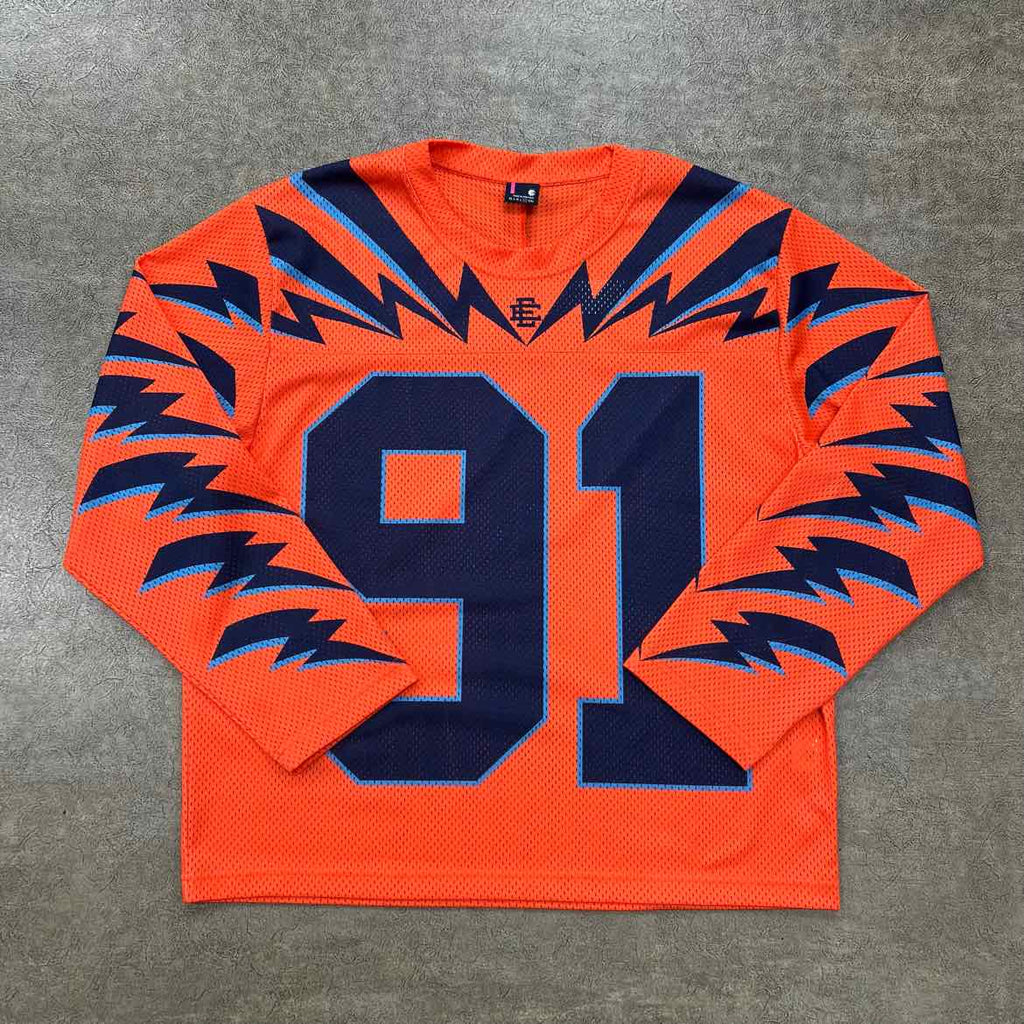 Eric Emanuel Jersey "LIGHTNING" Orange Used Size XL