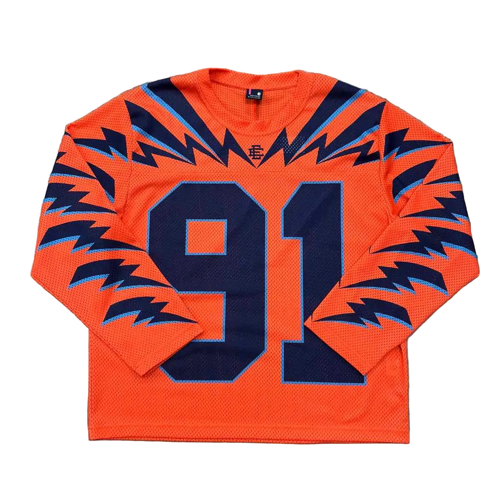 Eric Emanuel Jersey "LIGHTNING" Orange Used Size XL