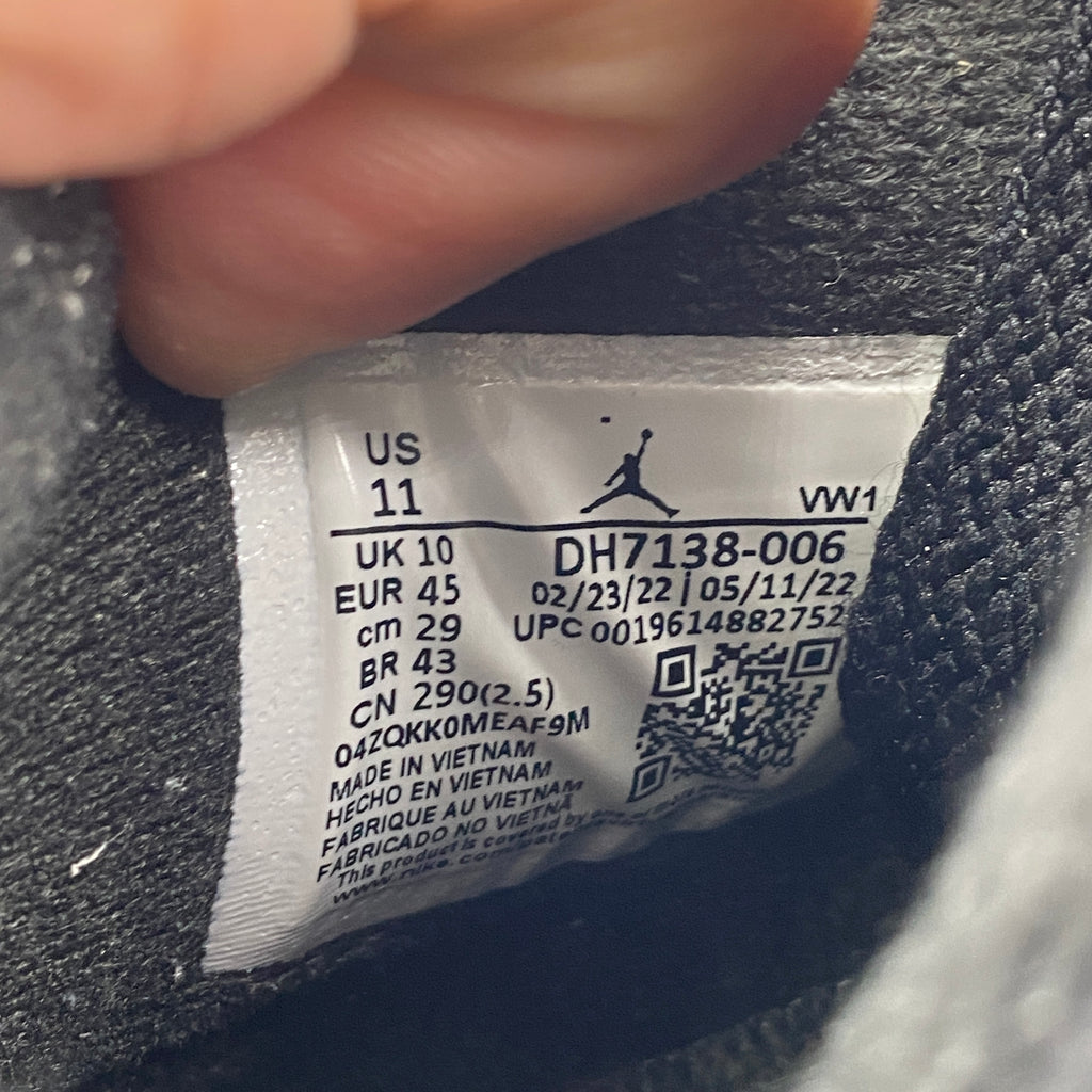 Air Jordan 4 Retro "Black Canvas" 2022 Used Size 11