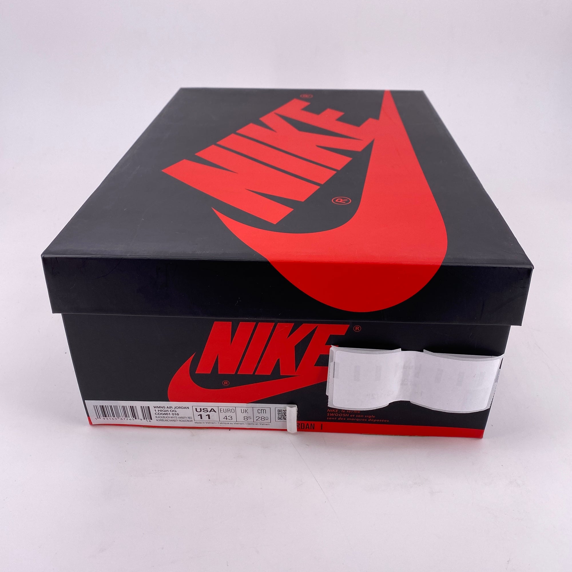 Air Jordan (W) 1 Retro High OG &quot;Satin Black Toe&quot; 2019 New Size 11W