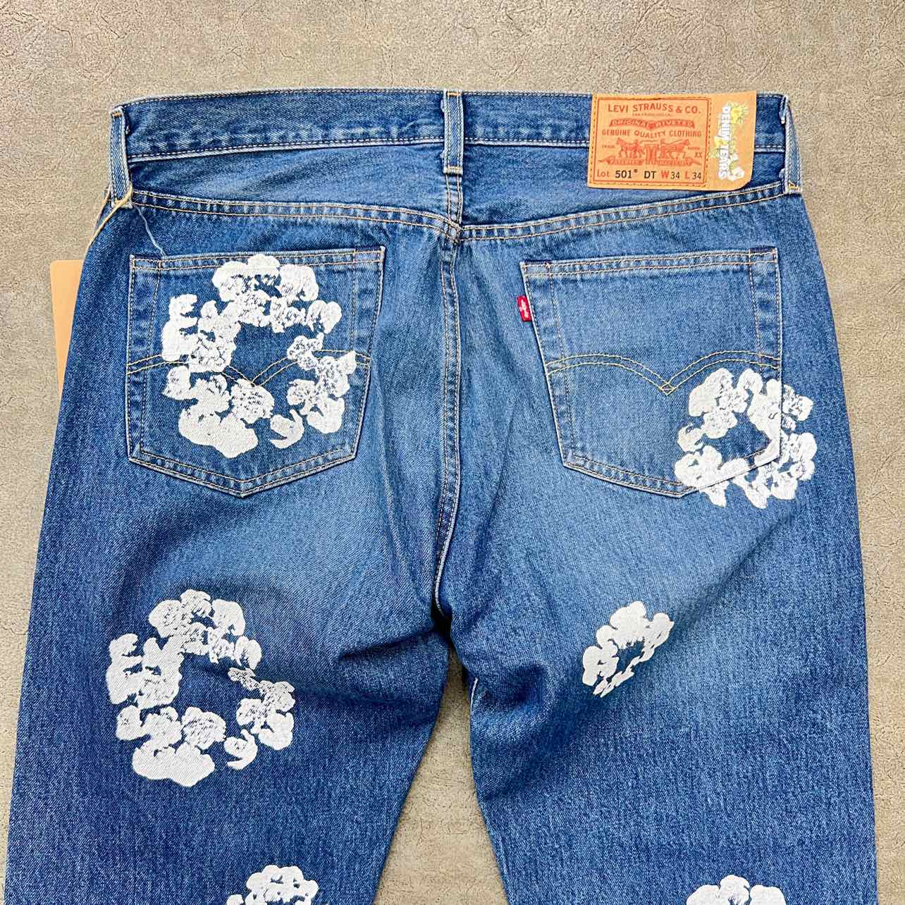 Denim Tears Jeans &quot;COTTON WREATH&quot; Light Blue New Size 34