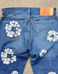 Denim Tears Jeans "COTTON WREATH" Light Blue New Size 34