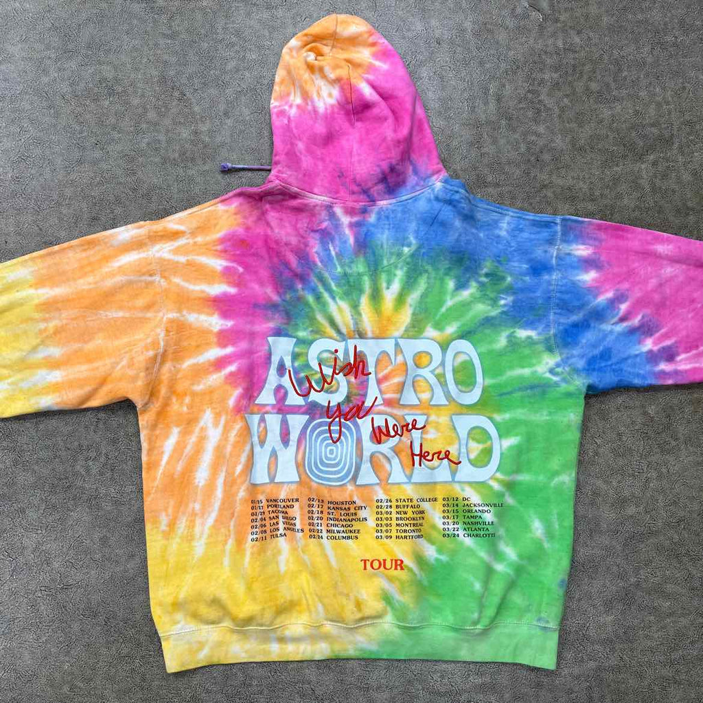 Travis Scott Hoodie "ASTROWORLD" Multi-Color Used Size XL