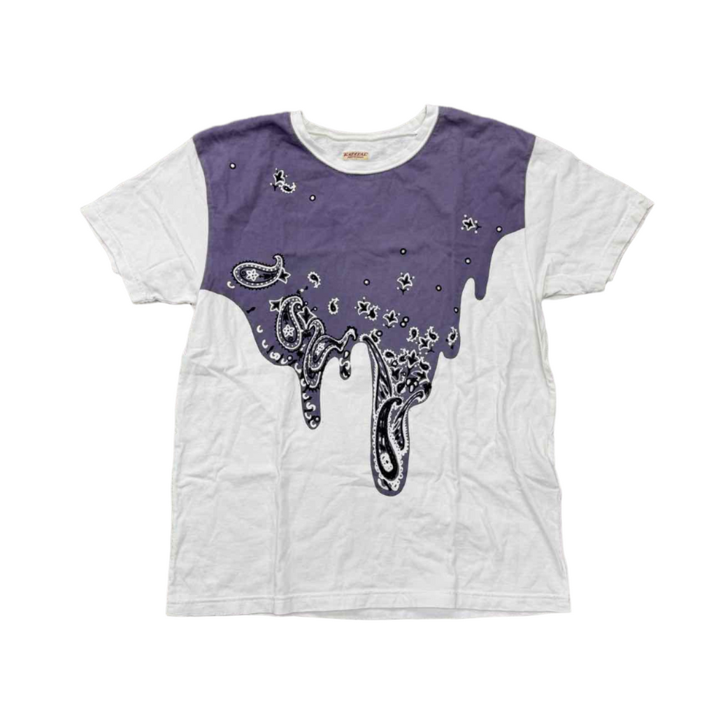 Kapital T-Shirt "BANDANA DRIP" Purple Used Size 2