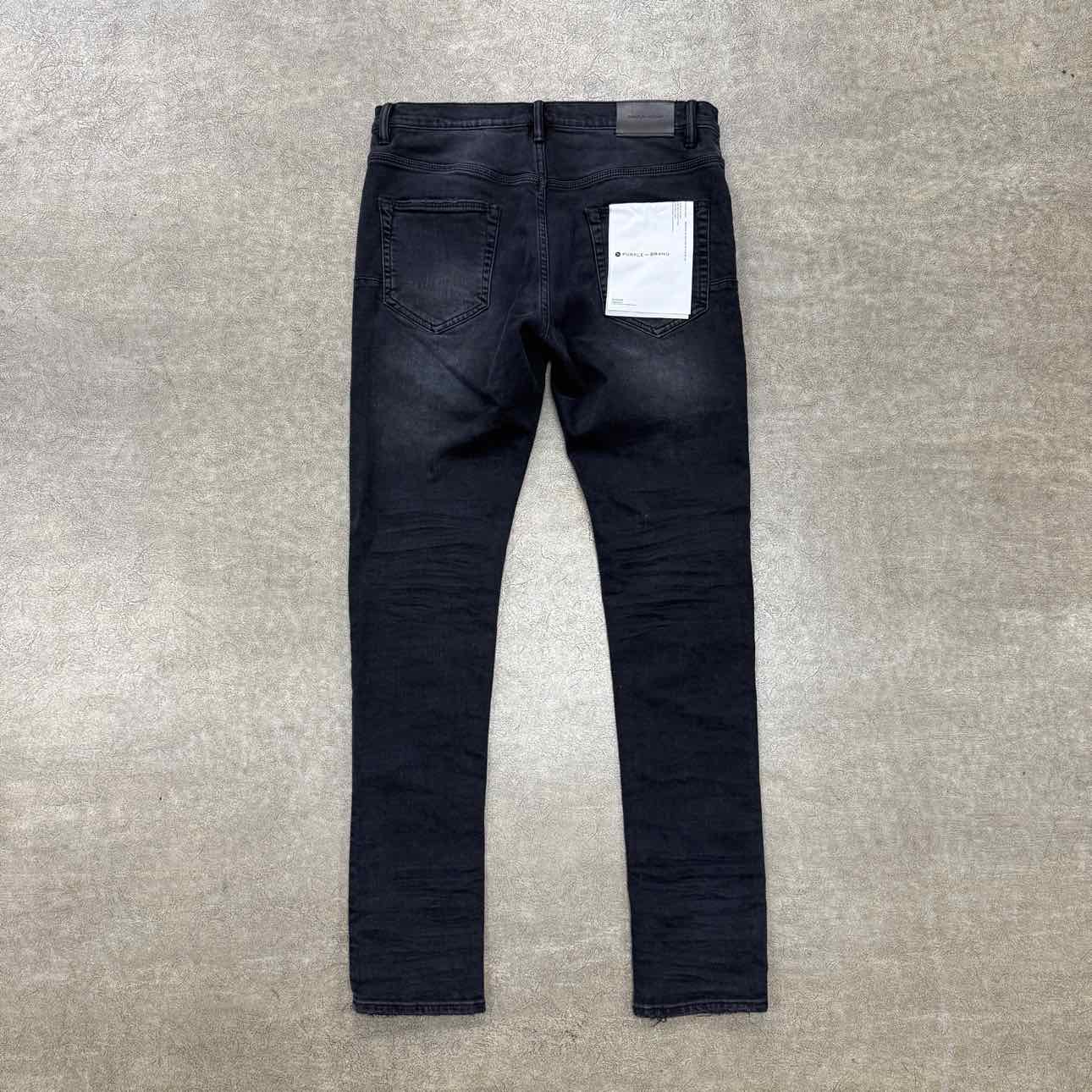 Purple Jeans &quot;RIPPED&quot; Black Used Size 32