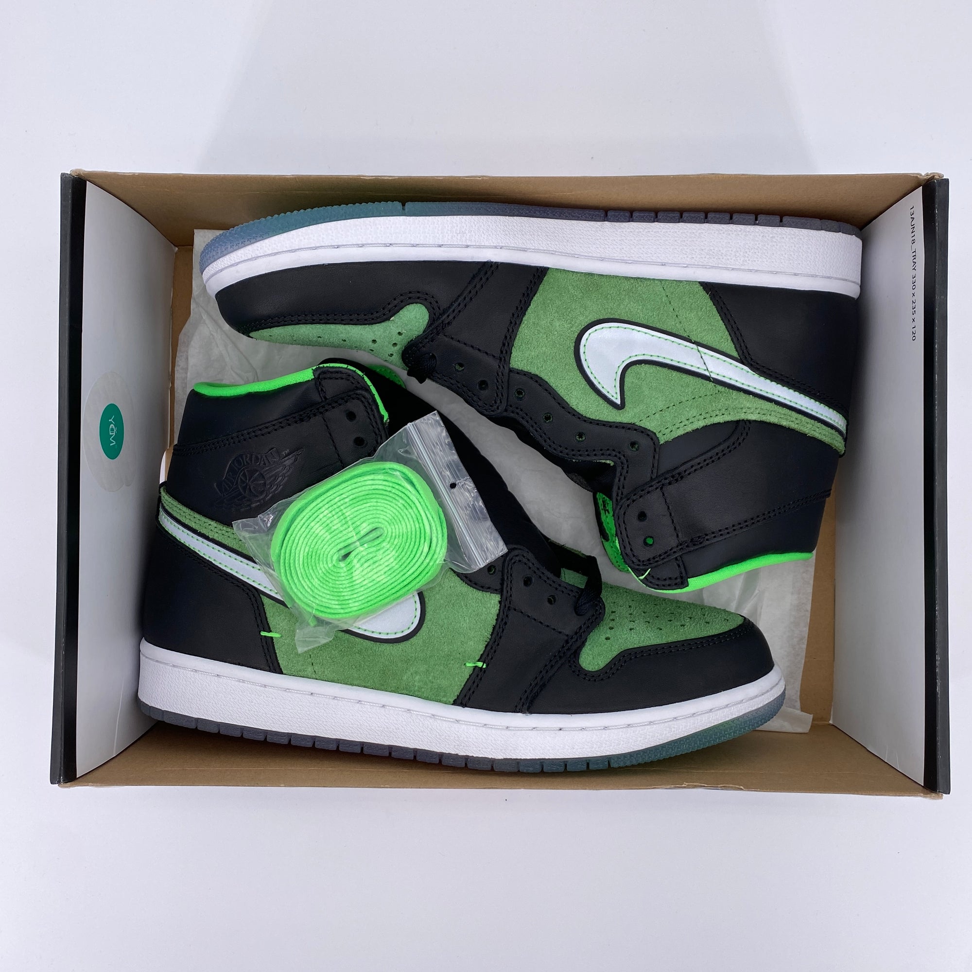 Air Jordan 1 Retro Hi Zoom &quot;Zen Green&quot; 2021 New Size 9.5