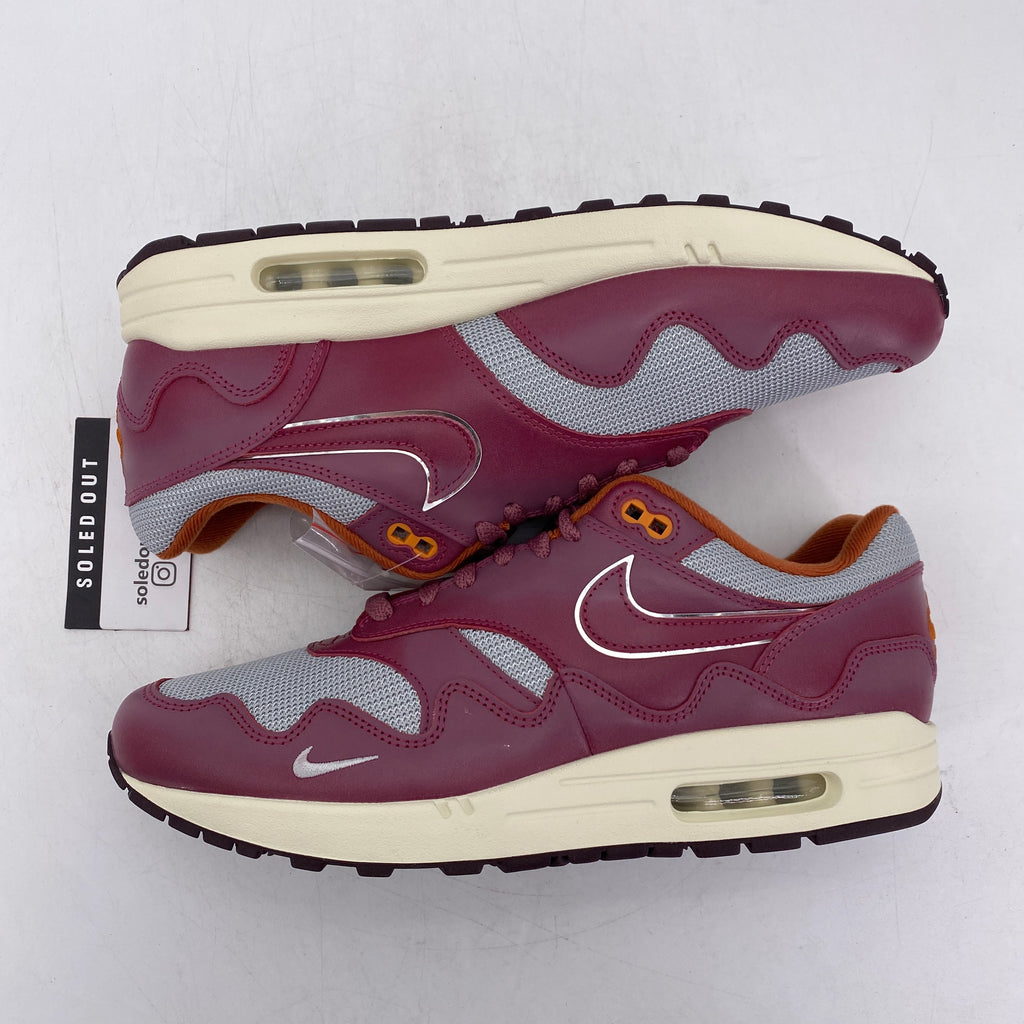 Nike Air Max 1 / Patta "Rush Maroon" 2021 New Size 11.5
