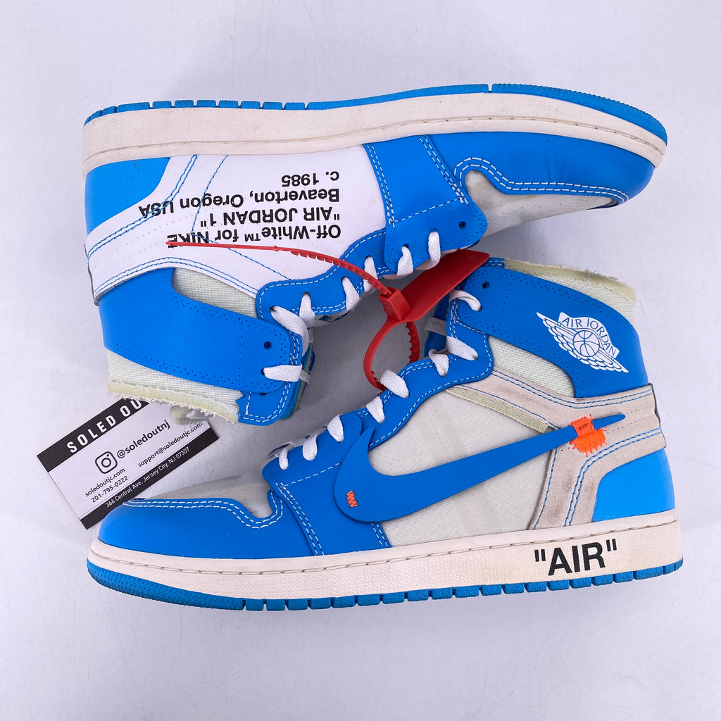 Air Jordan 1 Retro High "Off White Unc" 2018 Used Size 10.5