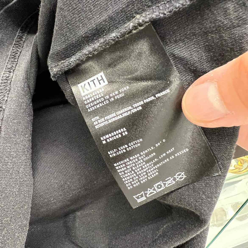 Kith T-Shirt "KNICKS CHAMPIONSHIP" Washed Black New Size L