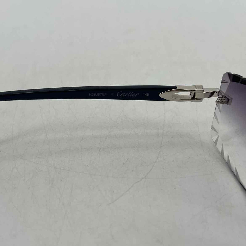 Cartier Sunglasses "BIG C DIAMOND CUT" New Blue Size 56