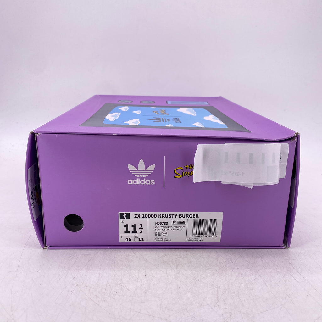 Adidas ZX 10000 "The Simpsons Krusty Burger" 2021 Used Size 11.5