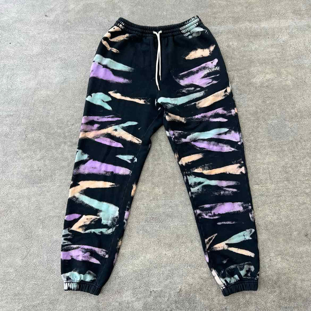 Celine Sweatpants "PAINT" Multicolor Used Size M