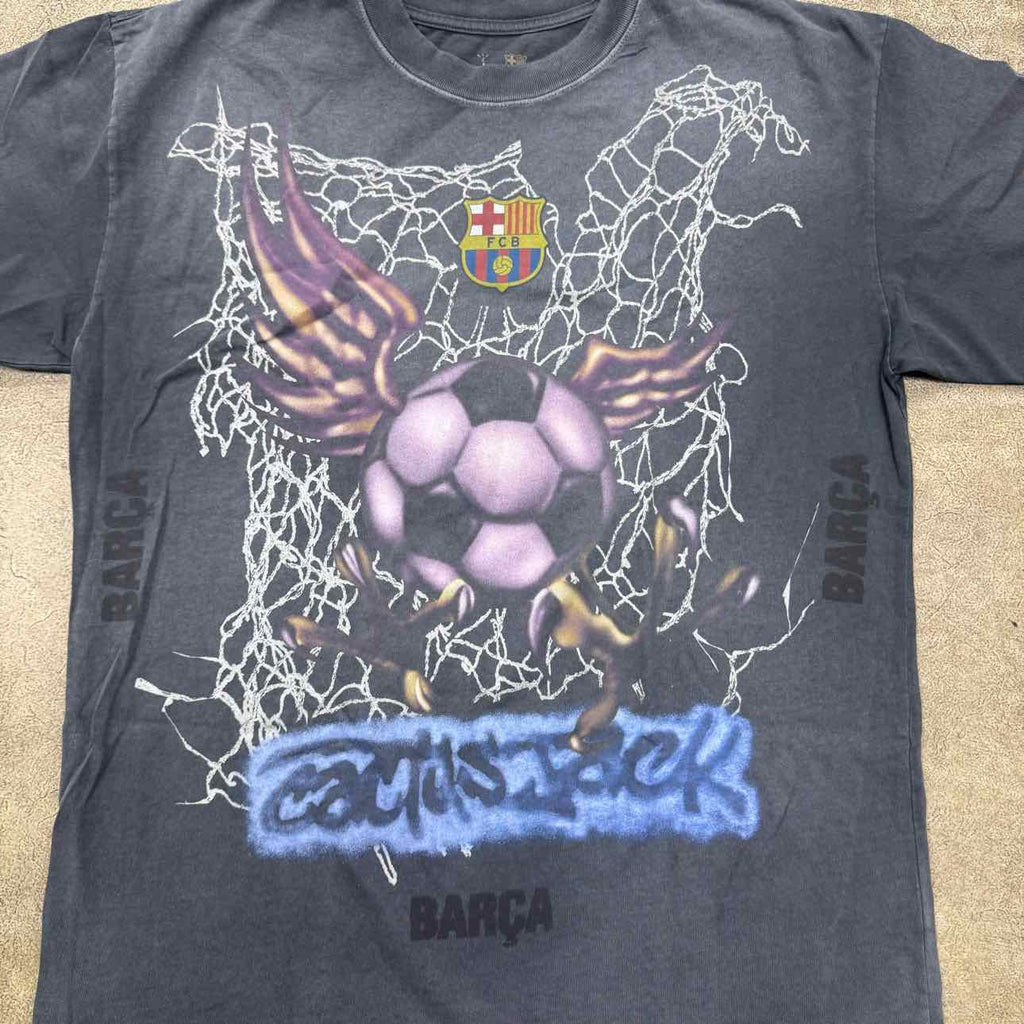 Travis Scott T-Shirt "FC BARCELONA" Grey New Size L