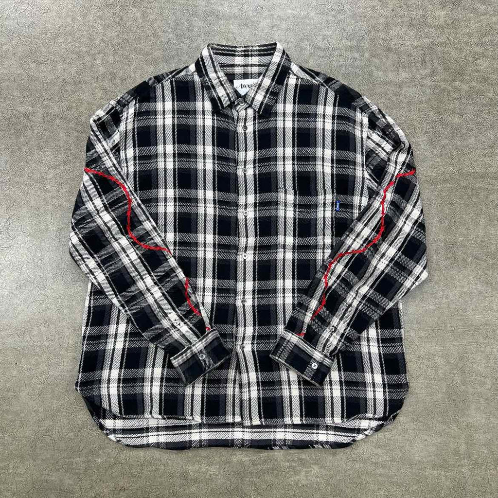 Awake Flannel "BARBED WIRE" Grey Used Size XL