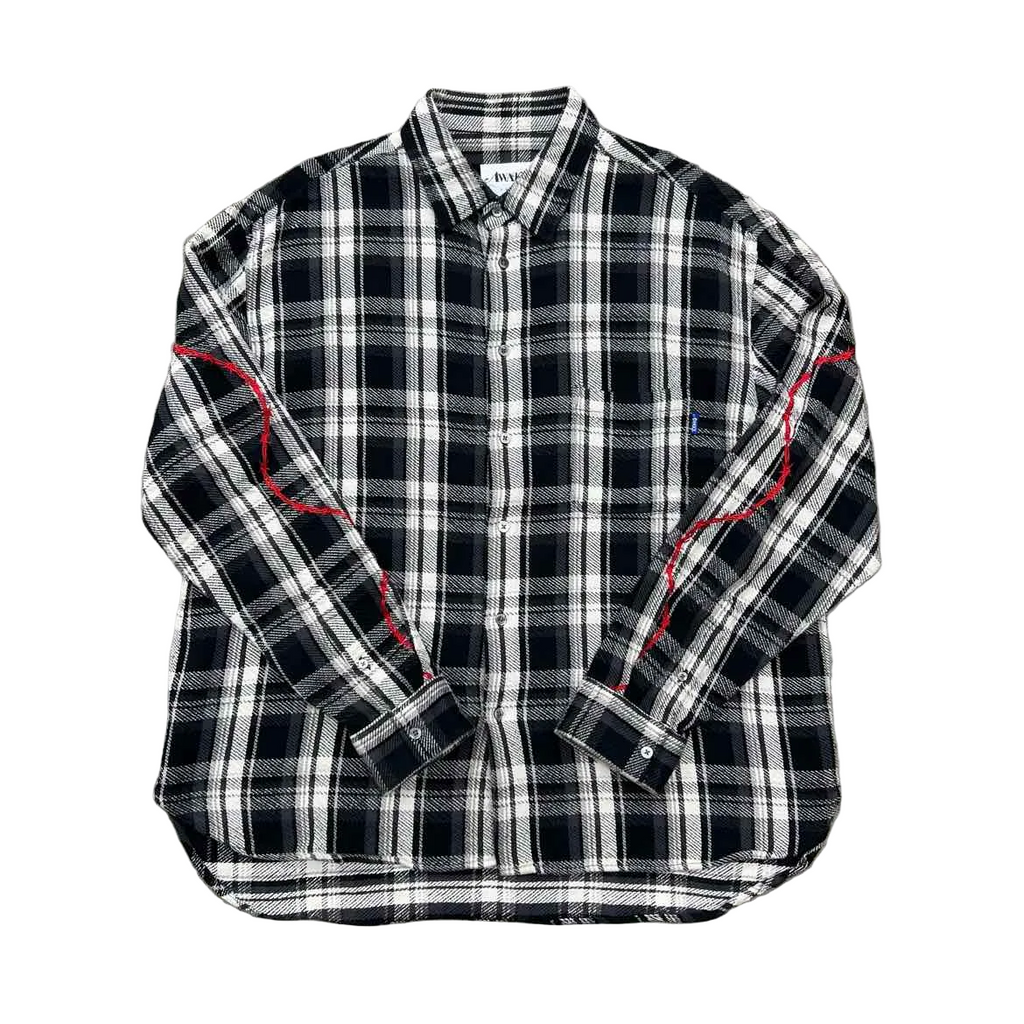Awake Flannel "BARBED WIRE" Grey Used Size XL