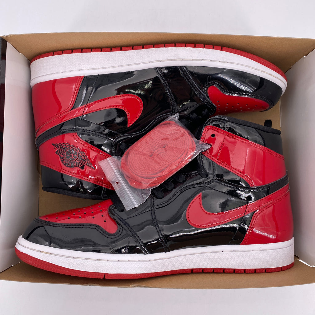 Air Jordan 1 Retro High OG "Patent Bred" 2021 Used Size 9.5