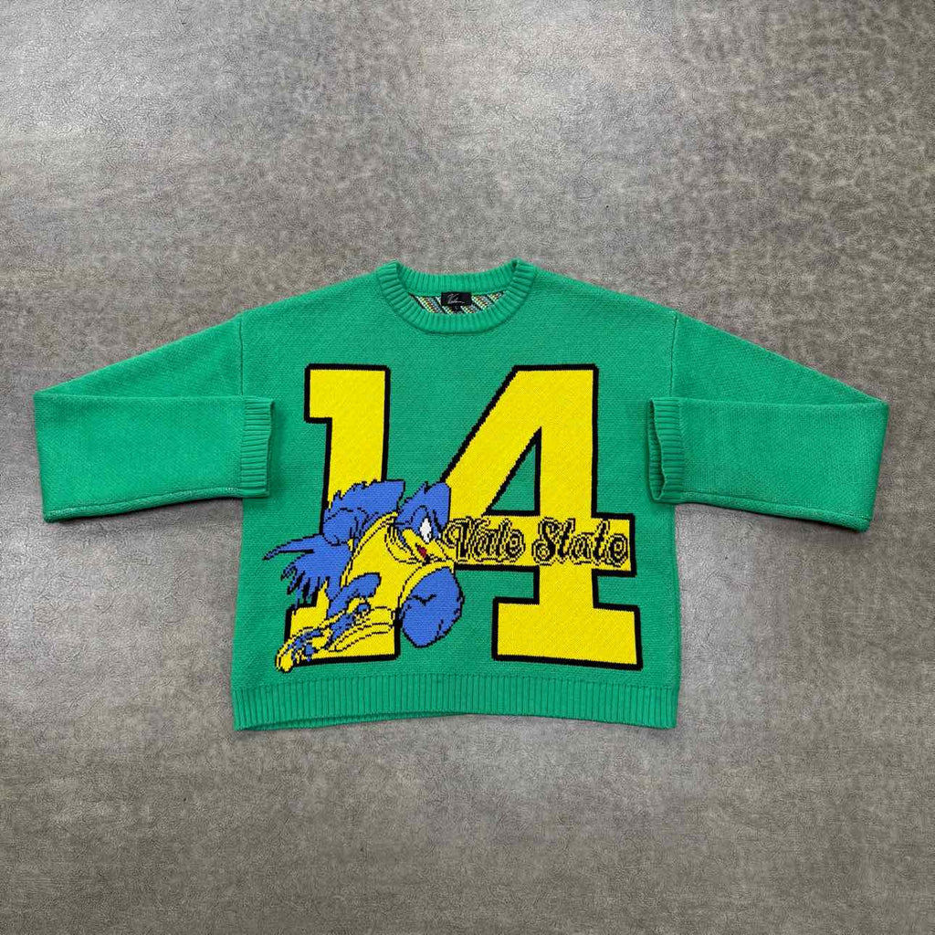 Vale Knit Crewneck "ROADRUNNER" Green Used Size L