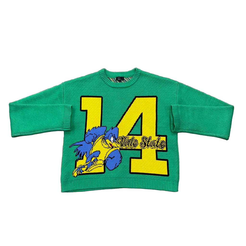 Vale Knit Crewneck "ROADRUNNER" Green Used Size L