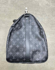 Louis Vuitton Duffle Bag "KEEPALL 55" Used Black Size 55