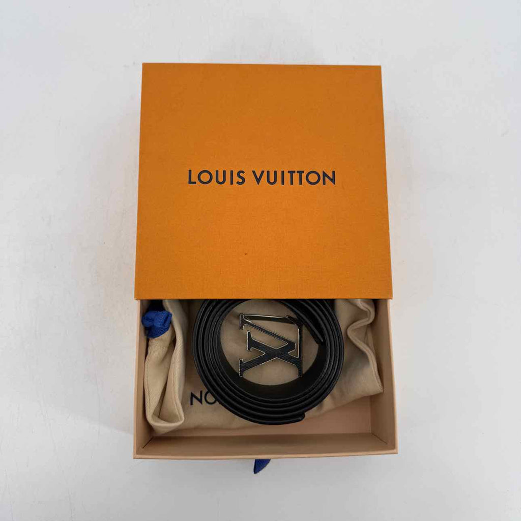Louis Vuitton Belt "INITIALES" Used Black Size 44
