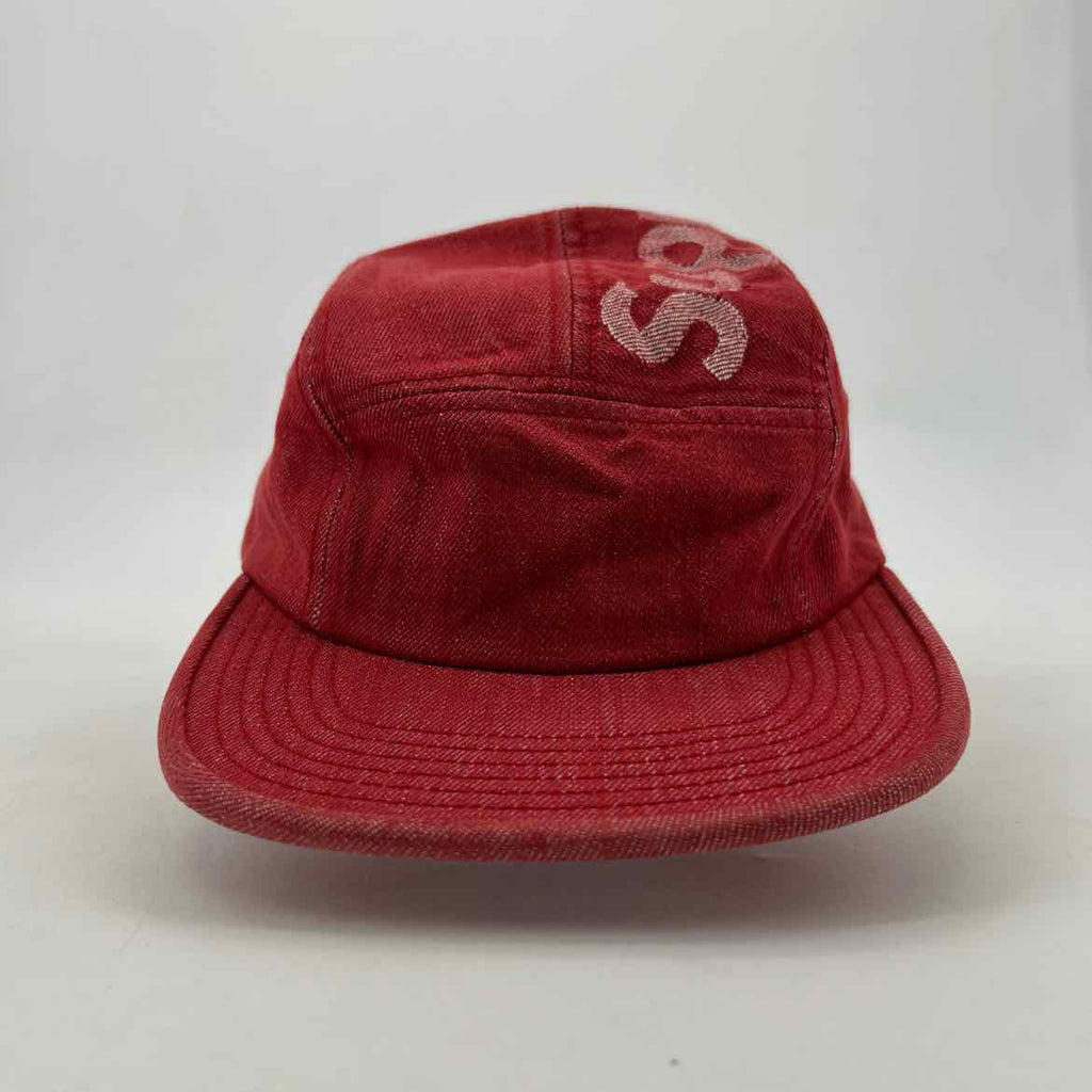 Supreme Camp Cap "TOP LOGO DENIM" New Red Size OS