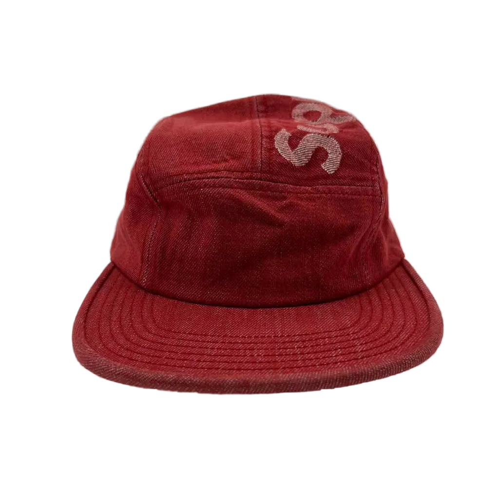Supreme Camp Cap "TOP LOGO DENIM" New Red Size OS