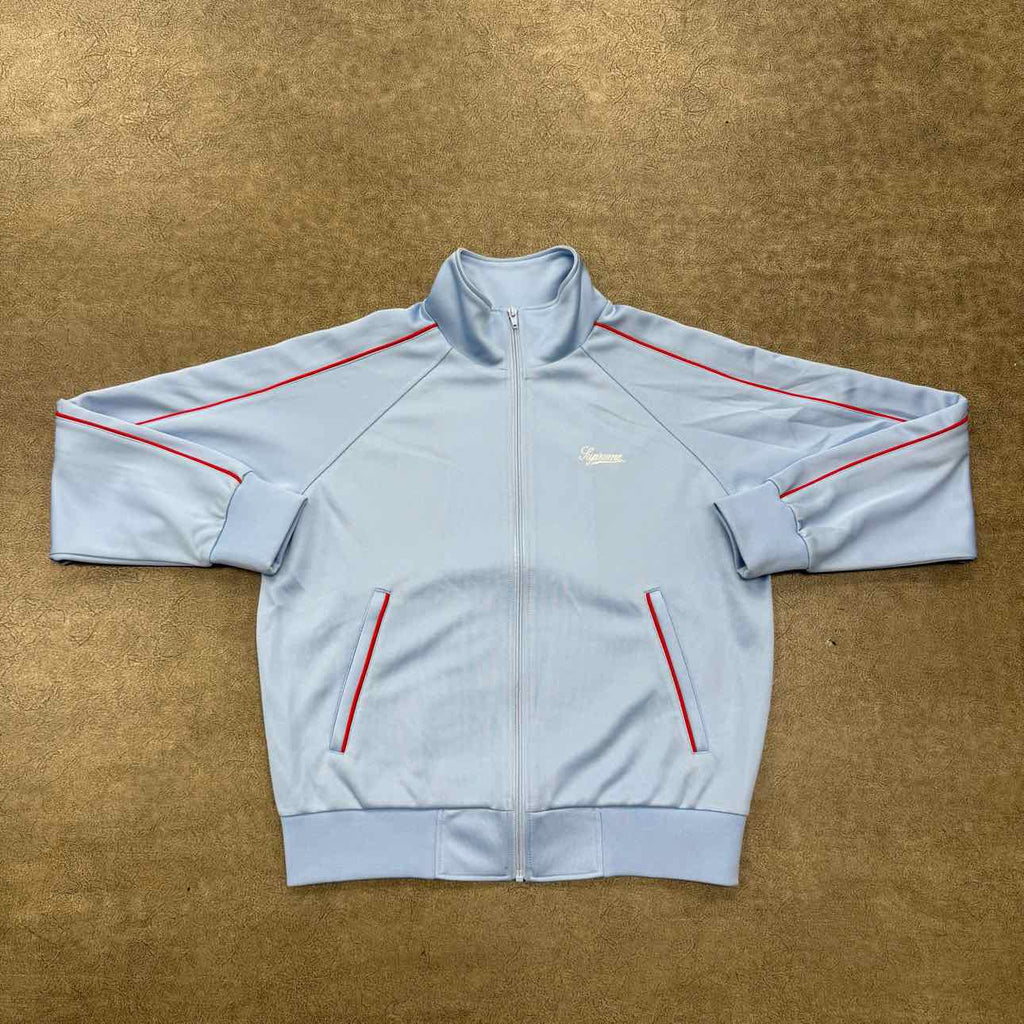Supreme Track Jacket "TRICOT" Light Blue New Size S