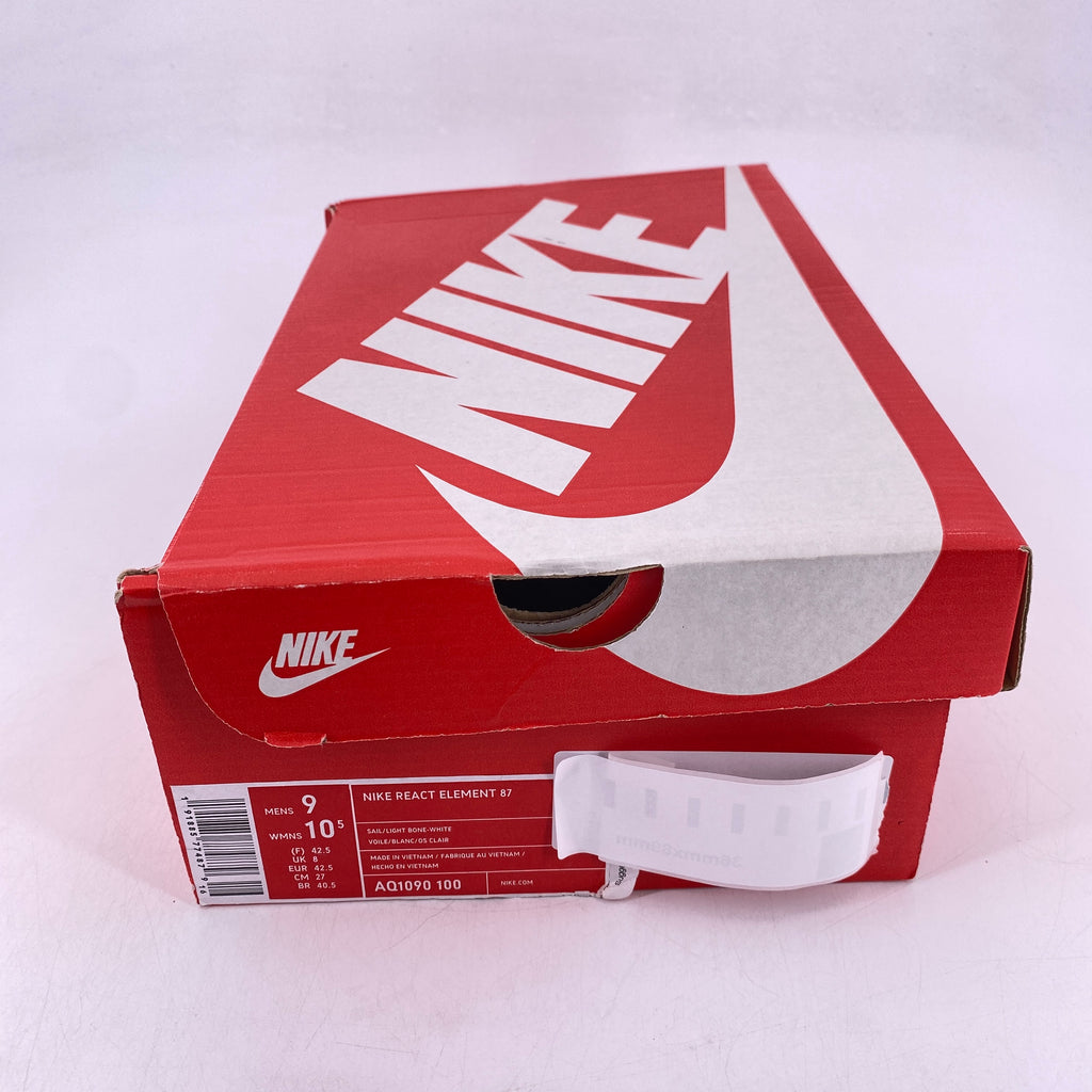 Nike React Element 87 "Sail Light" 2018 Used Size 9