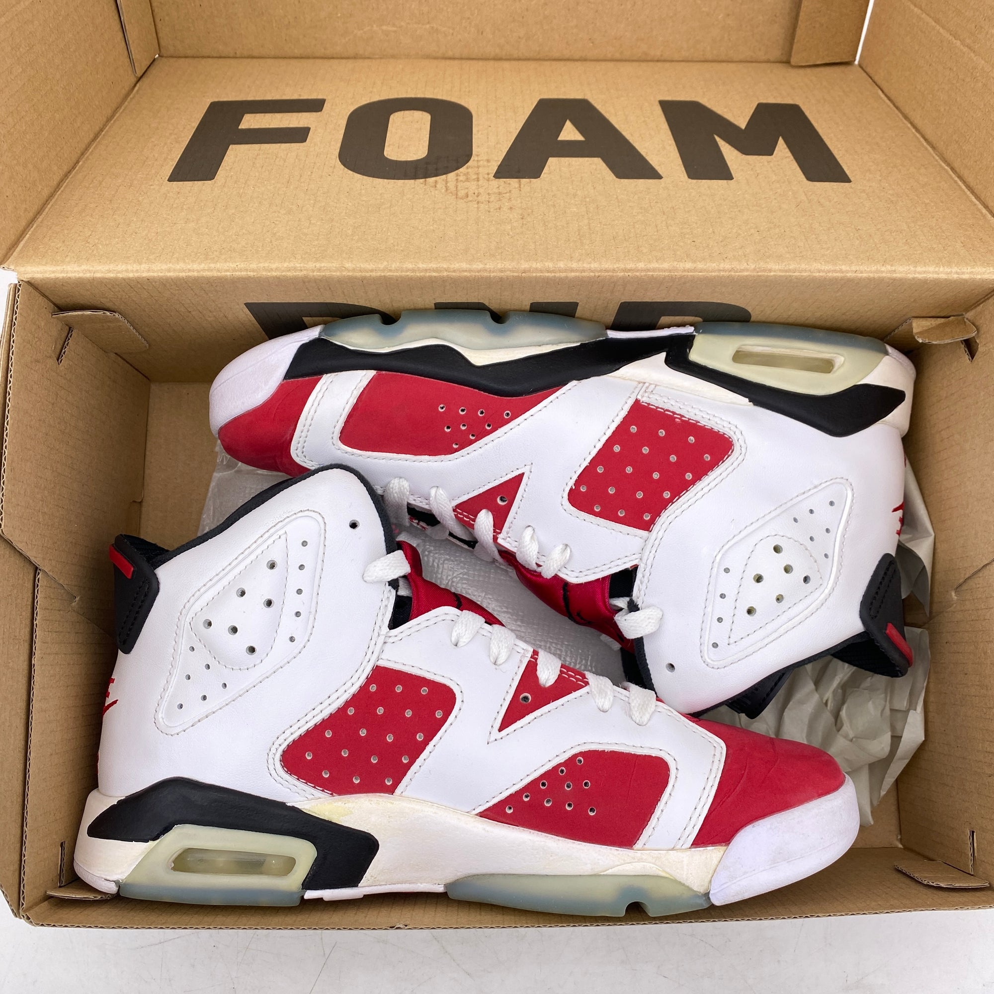 Air Jordan (GS) 6 Retro &quot;Carmine&quot; 2021 Used Size 6Y