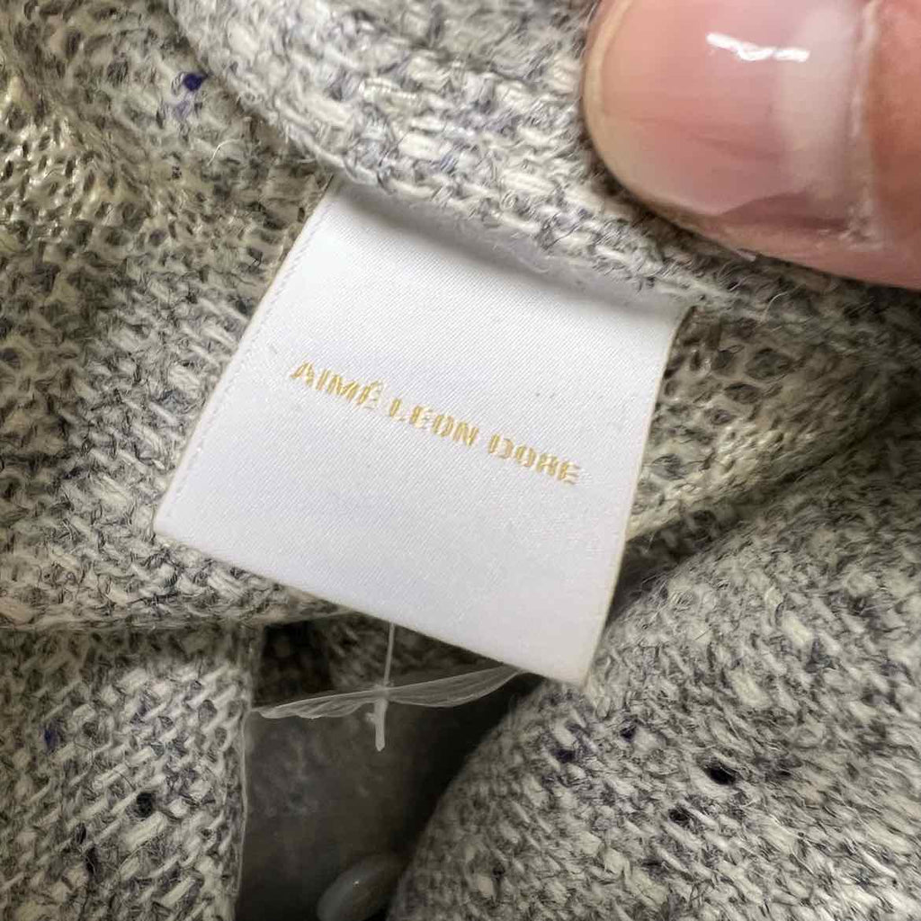Aime Leon Dore Button Up "JACQUARD" Grey New Size XL