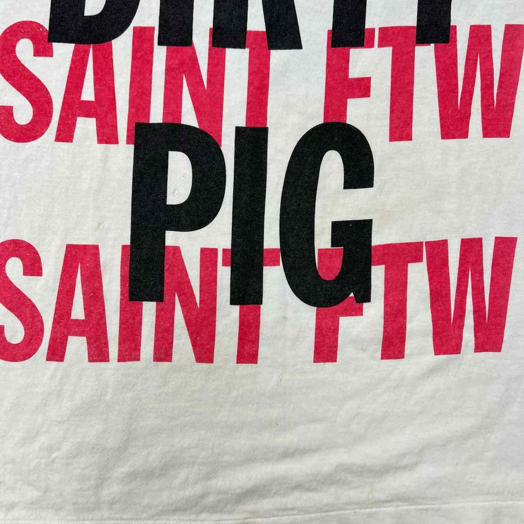 Saint Michael T-Shirt "DIRTY PIG" Cream Used Size 2XL