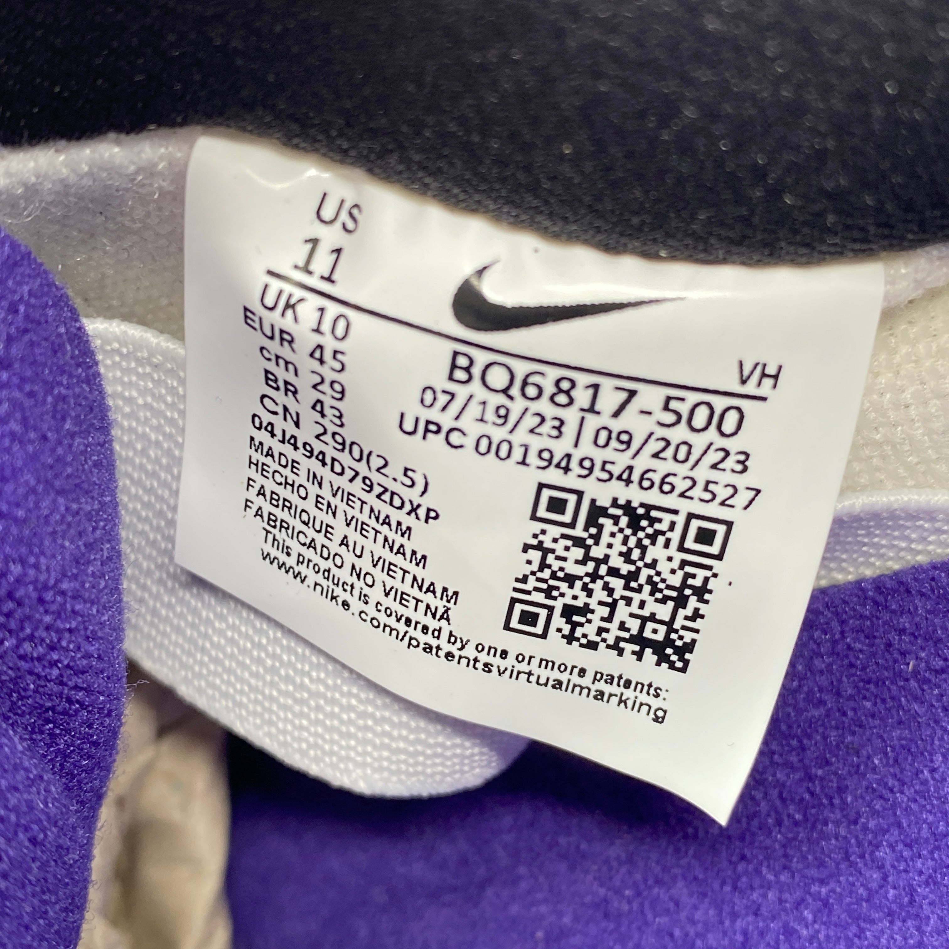Nike SB Dunk Low &quot;Court Purple&quot; 2024 New Size 11