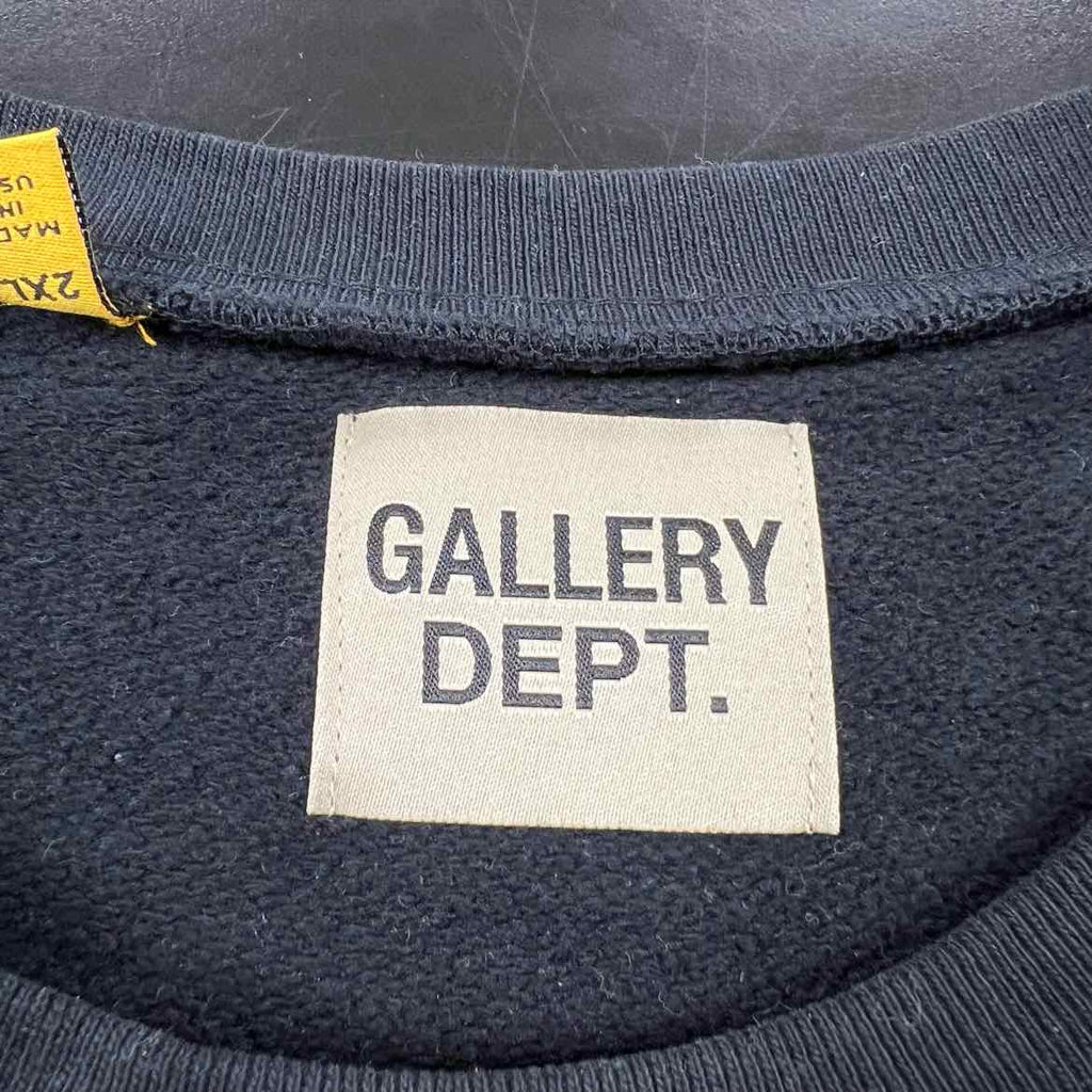 Gallery DEPT. Crewneck Sweater "FRENCH SOUVENIR" Black Used Size 2XL