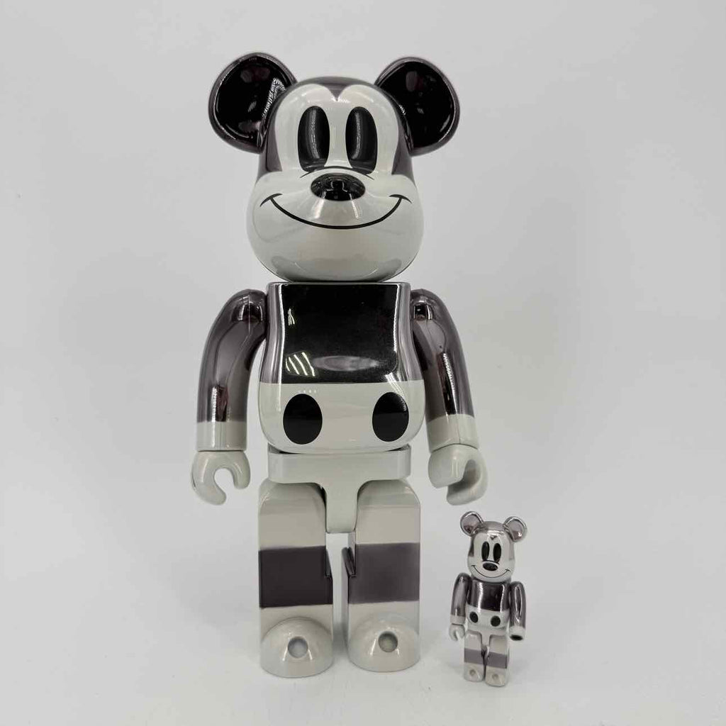 Bearbrick Figure "DISNEY FRAGMENT" Used Silver Size 100%/400%