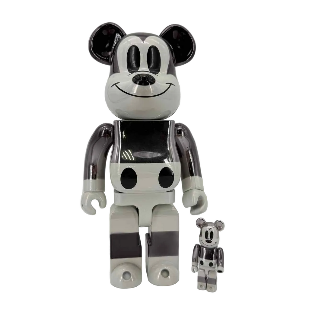 Bearbrick Figure "DISNEY FRAGMENT" Used Silver Size 100%/400%