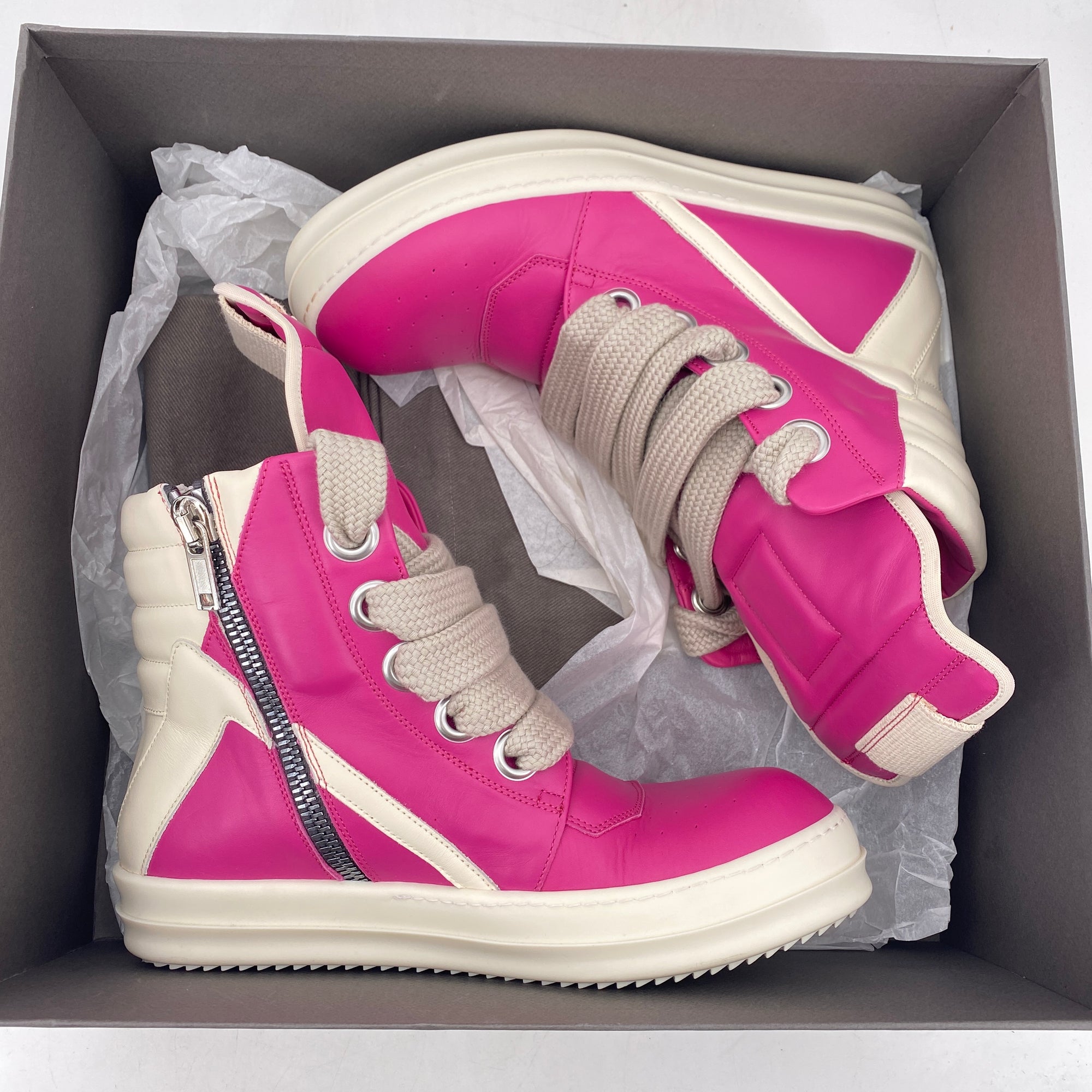 Rick Owens Geobasket &quot;Pink&quot;  Used Size 41