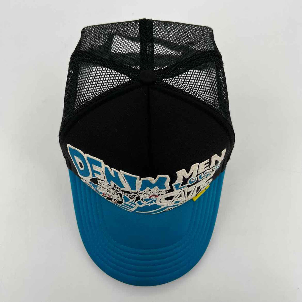 Kapital Trucker Hat "MEN LOVE CATS" Used Blue Size OS