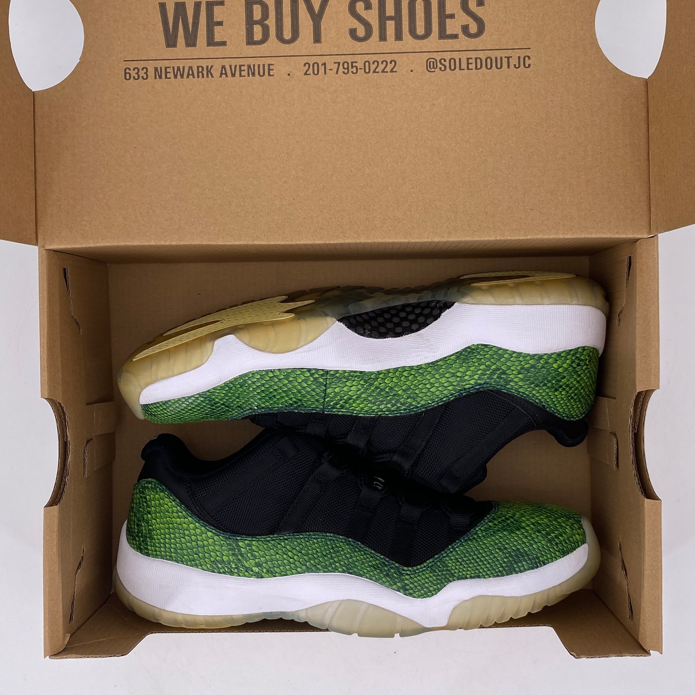 Air Jordan 11 Retro Low &quot;Green Snakeskin&quot; 2014 Used Size 10
