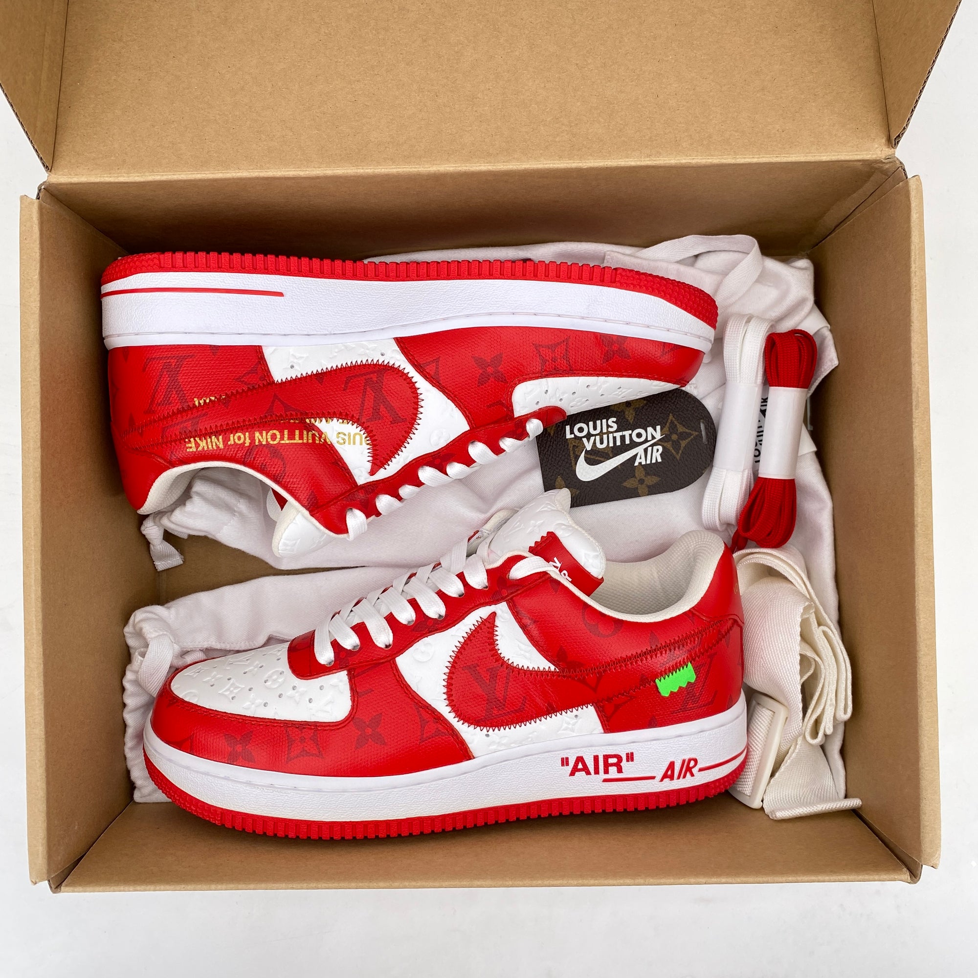 Nike Air Force 1 Low &quot;Lv White Red&quot; 2022 New Size 8.5