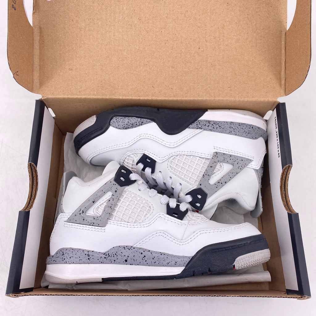 Air Jordan (PS) 4 Retro "White Cement" 2025 Used Size 10.5C