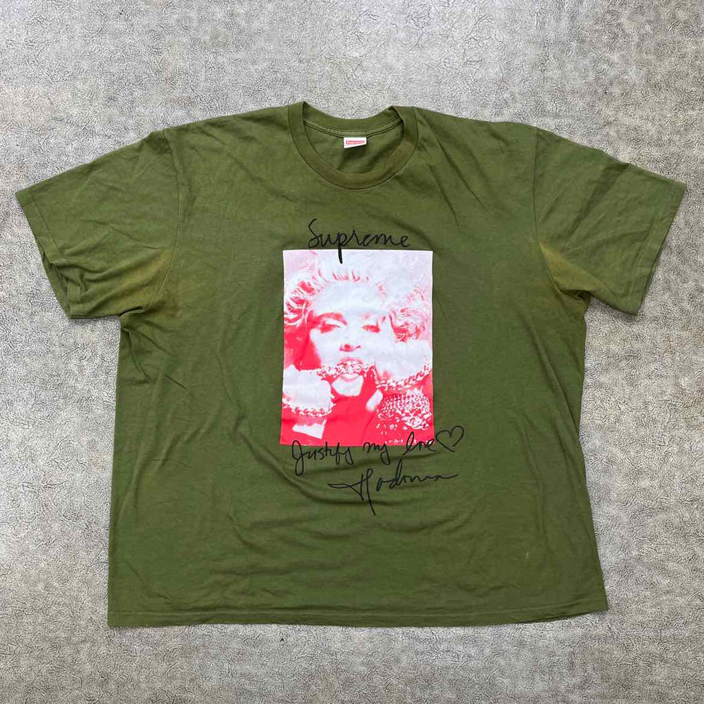 Supreme T-Shirt "MADONNA" Olive Used Size XL