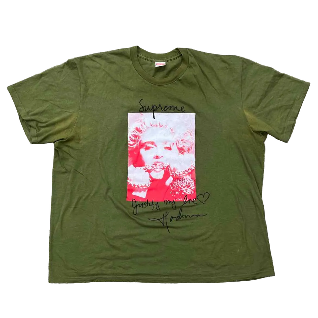 Supreme T-Shirt "MADONNA" Olive Used Size XL