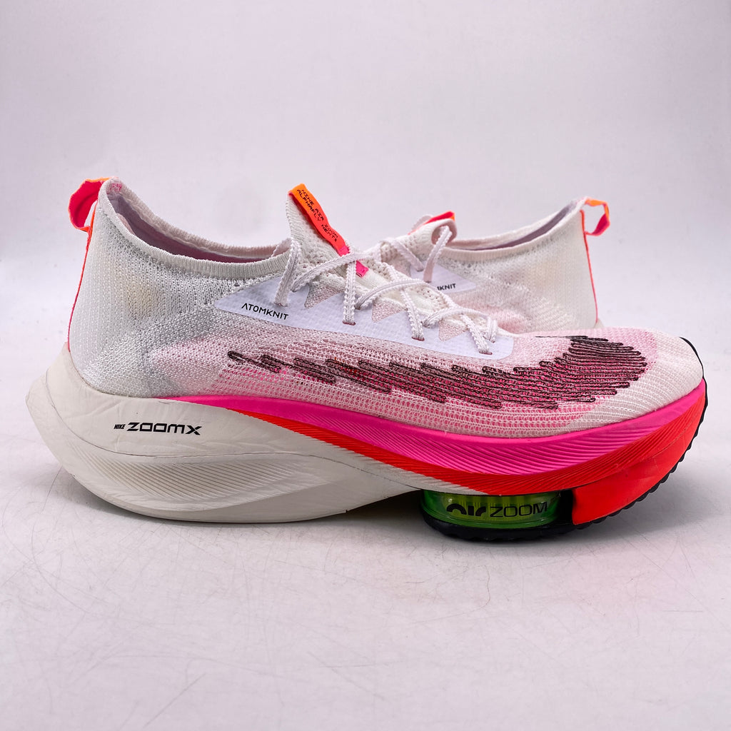 Nike Air Zoom Alphafly Next% Flyknit "White Pink" 2021 Used Size 12